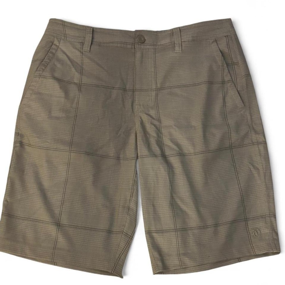 Hurley's Men's Brown checkered 34‎ Golf Shorts lightweight beach wear